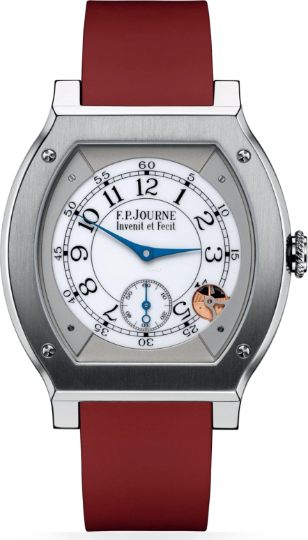 FP Journe,ELEGANTE 48x40mm,48x40mm,Titanium,White,Quartz,Sapphire,Crystal Glass,Tonneau,1210 EL TIT CTC Blanc FB Collection