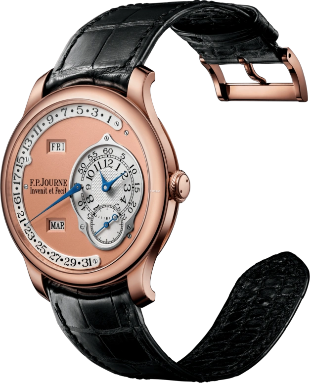 FP Journe,Octa 38mm,38mm,Rose Gold,Rose Gold,Silver,Automatic,Annual Calendar,Month,Date,Day,Sapphire,Crystal Glass,Round,1300,1300.3 Retro Octa Calendrier Recui G 0