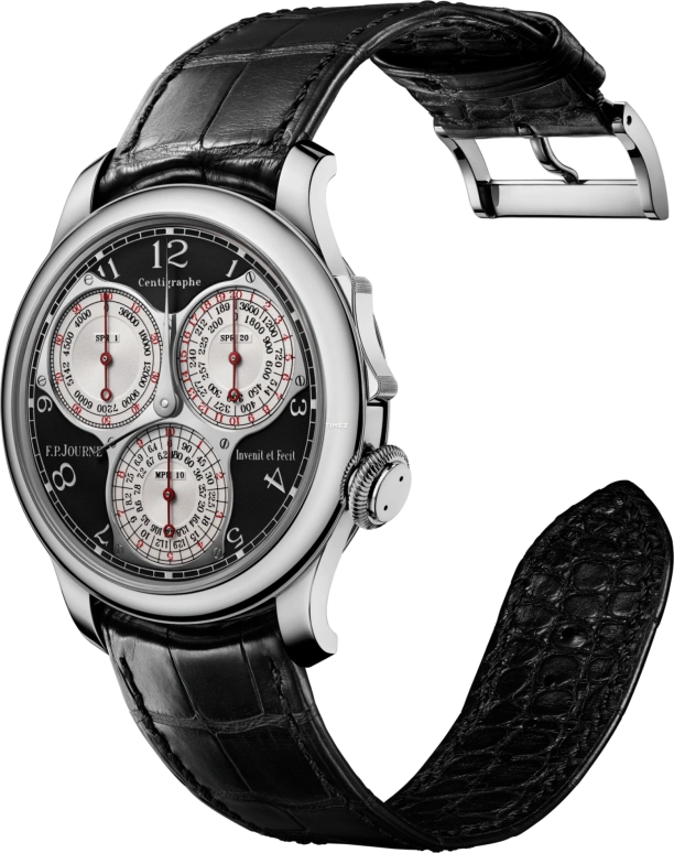 FP Journe,BLACK LABEL ,Platinum,Black,Silver,Handwound,Chronograph,Sapphire,Crystal Glass,1506 Gabarit CTBL Face HD