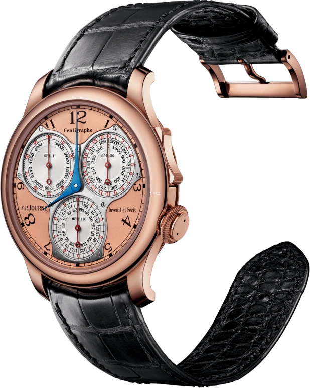 FP Journe,Souveraine 40mm,40mm,Rose Gold,Rose Gold,Silver,Handwound,Chronograph,Sapphire,Crystal Glass,1506 Centigraphe OR G 2