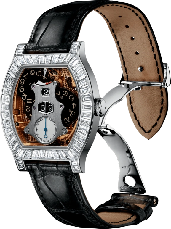FP Journe,LIMITED 45.20x37.50mm,45.20x37.50mm,Platinum,Black,Brown,Handwound,Power Reserve Indicator,Sapphire,Crystal Glass,1509 Retro Limite V2 G O 1 OK