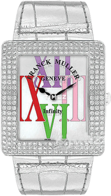 Franck Muller,Infinity 35mm,35mm,White Gold,White,Sapphire,Crystal Glass,Setting,Diamonds,3740 QZ R AL D3 CD