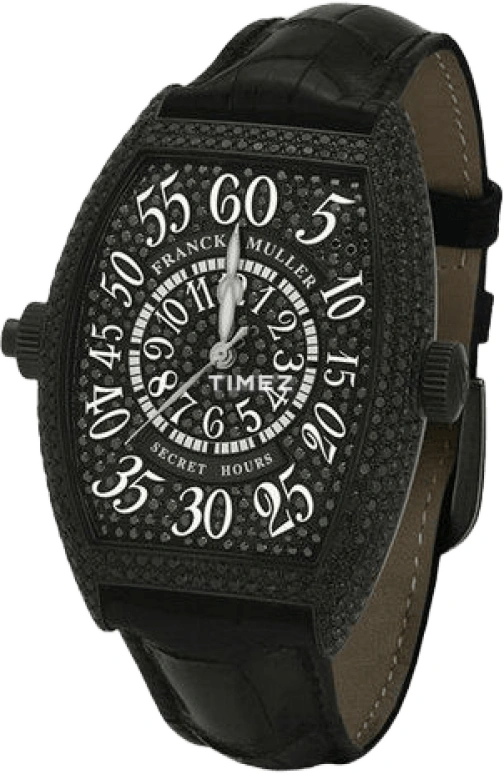 Franck Muller,Secret Hours 39.50x55.30mm,39.50x55.30mm,White Gold,Black,Automatic,42hours,In-house Caliber,8880 SE H2 NR D CD