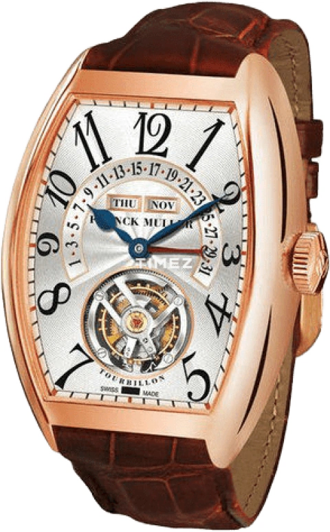 Franck Muller,CINTRÉE CURVEX 35.90x50.30mm,35.90x50.30mm,Rose Gold,Black,Handwound,60hours,In-house Caliber,7880 T MC