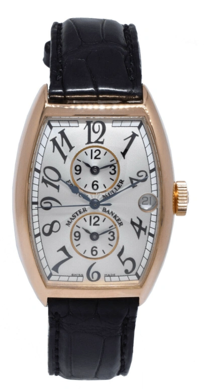 Franck Muller,Master Banker 32x45mm,32x45mm,Rose Gold,Silver,White,Automatic,Day,Dule Time,5850M MB