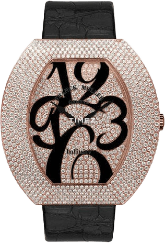 Franck Muller,Infinity 50x53mm,50x53mm,Rose Gold,Sapphire,Crystal Glass,Setting,Diamonds,3550 QZ A D6 CD