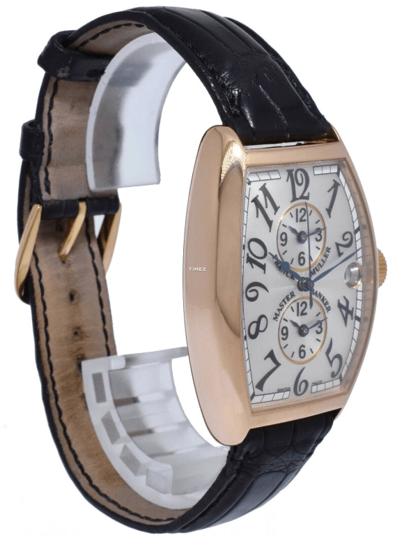 Franck Muller,Master Banker 32x45mm,32x45mm,Rose Gold,Silver,White,Automatic,Day,Dule Time,5850M MB