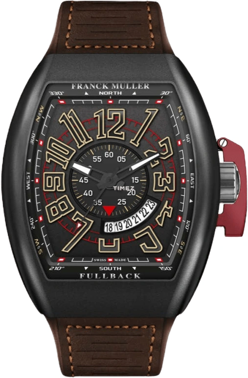Franck Muller,VANGUARD 45x53.70mm,45x53.70mm,Titanium,Black,Automatic,Day,42hours,V 45 SC DT LCK NR MC BN TT