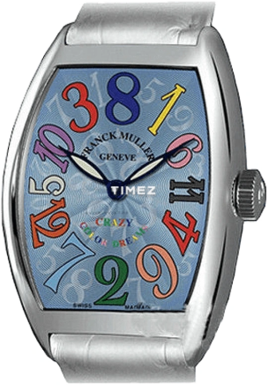 Franck Muller,Crazy Hours 55x40mm,55x40mm,Stainless Steel,Blue,Automatic,42hours,In-house Caliber,8880 CH CODR ACBL