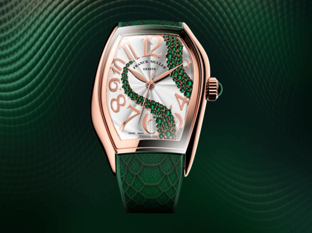 Franck Muller,Other ,Rose Gold,Silver,Green,Automatic,60hours,In-house Caliber,Snake,Silhouette CX Snake