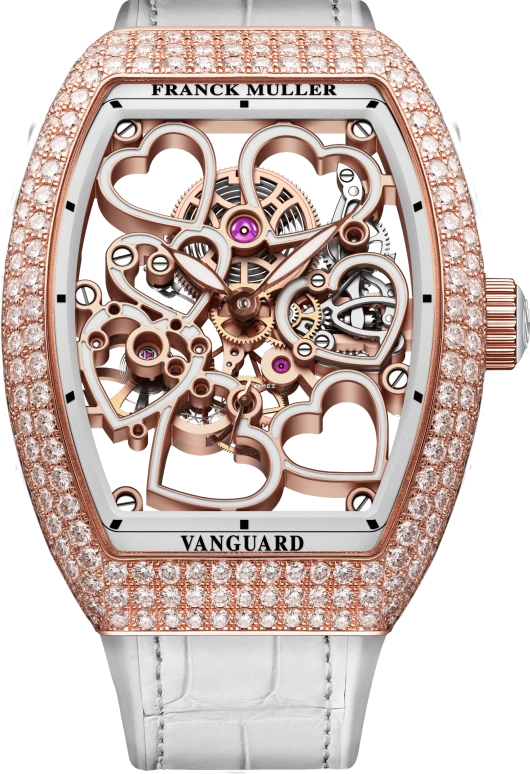 Franck Muller,Heart 35x46.30mm,35x46.30mm,Rose Gold,Rose Gold,White,Handwound,96hours,In-house Caliber,V 35 S6 SQT HEART D BC