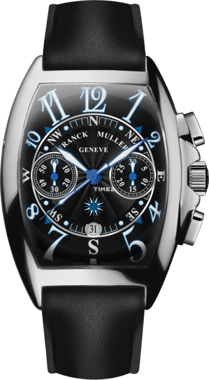 Franck Muller,Mariner 39.50x55.40mm,39.50x55.40mm,Rose Gold,Black,White,Sapphire,Crystal Glass,8080 CC AT MAR