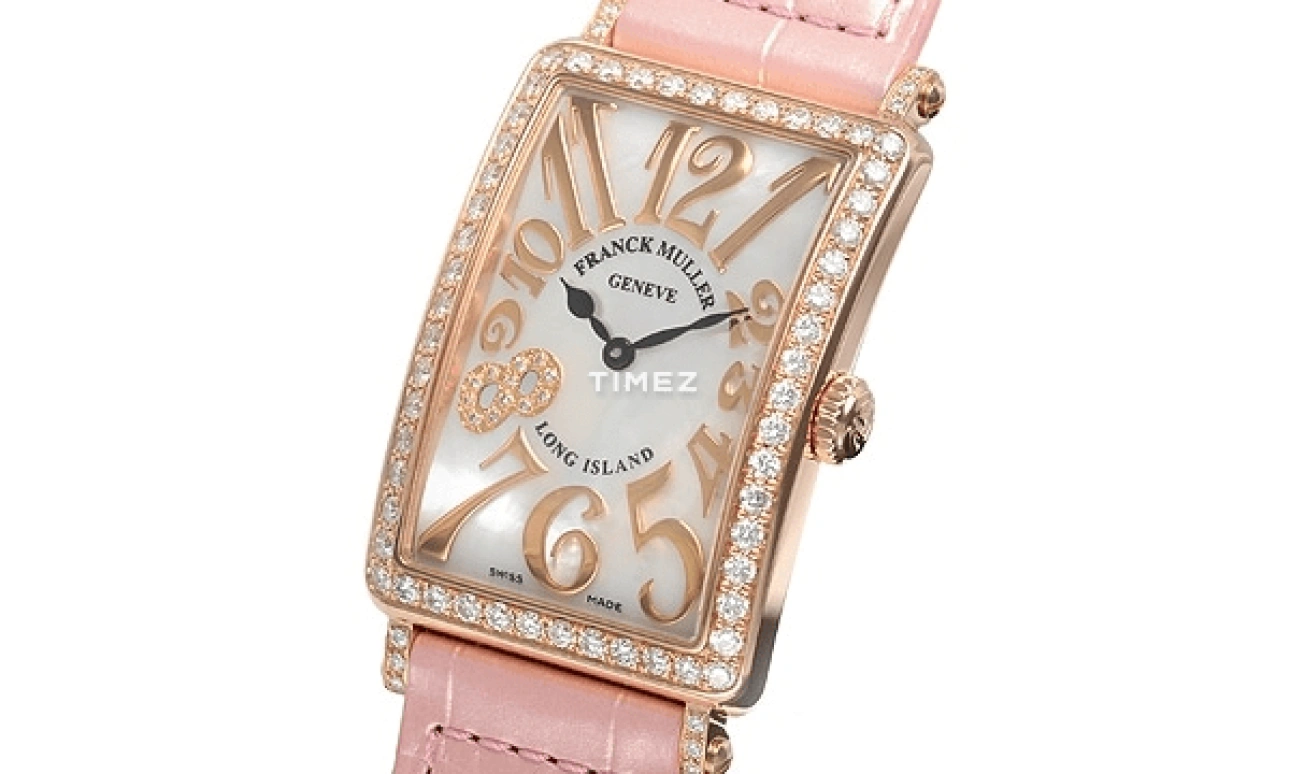 Franck Muller,LONG ISLAND 44x26mm,44x26mm,Rose Gold,White,Quartz,Sapphire,Rectangular,952QZ REL MOP D1R CD8
