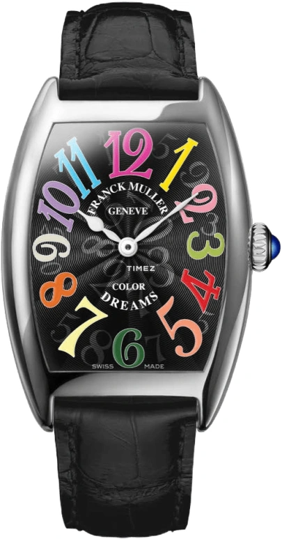Franck Muller,Color Dreams 25x35.10mm,25x35.10mm,Stainless Steel,Black,Quartz,In-house Caliber,Sapphire,Crystal Glass,1752 QZ COL DRM AC