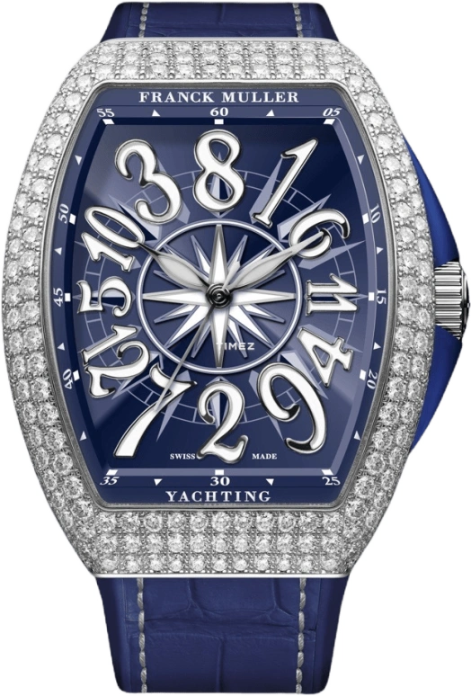 Franck Muller,Yachting 32mm,32mm,Stainless Steel,Blue,White,Automatic,40hours,In-house Caliber,V 32 CH YACHT D BL AC