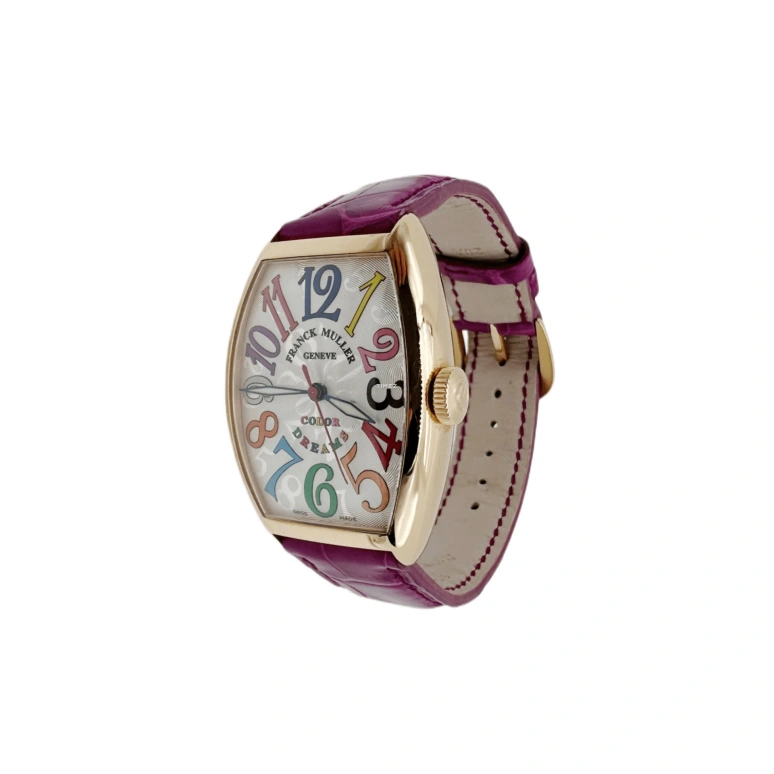 Franck Muller,Color Dreams 45x32mm,45x32mm,Rose Gold,White,Multi-Color,Automatic,42hours,Sapphire,5850 SC COL DRM 5N