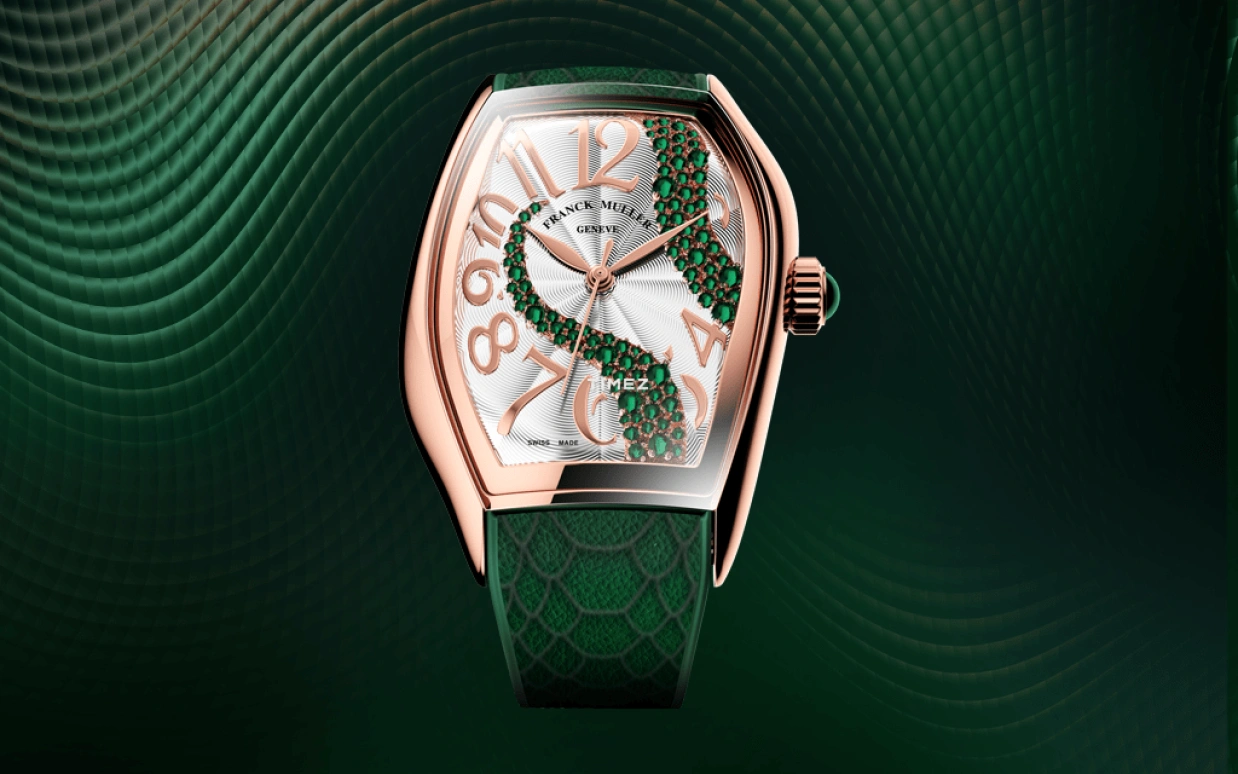 Franck Muller,Other ,Rose Gold,Silver,Green,Automatic,60hours,In-house Caliber,Snake,Silhouette CX Snake