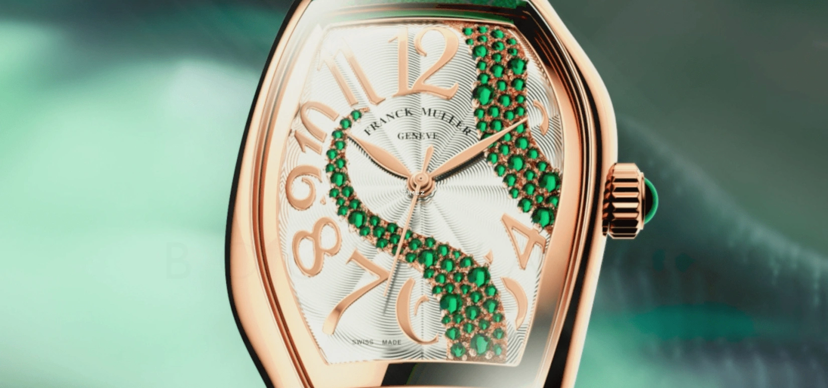 Franck Muller,Other ,Rose Gold,Silver,Green,Automatic,60hours,In-house Caliber,Snake,Silhouette CX Snake