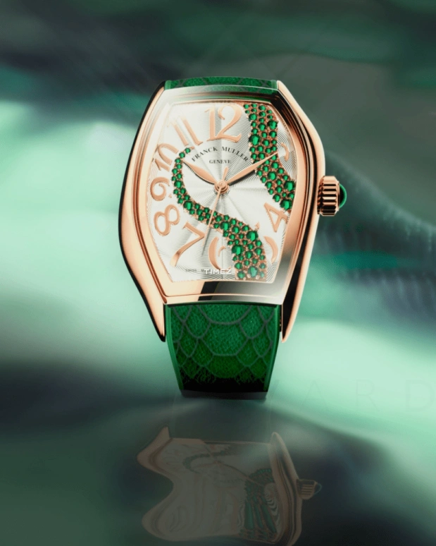 Franck Muller,Other ,Rose Gold,Silver,Green,Automatic,60hours,In-house Caliber,Snake,Silhouette CX Snake