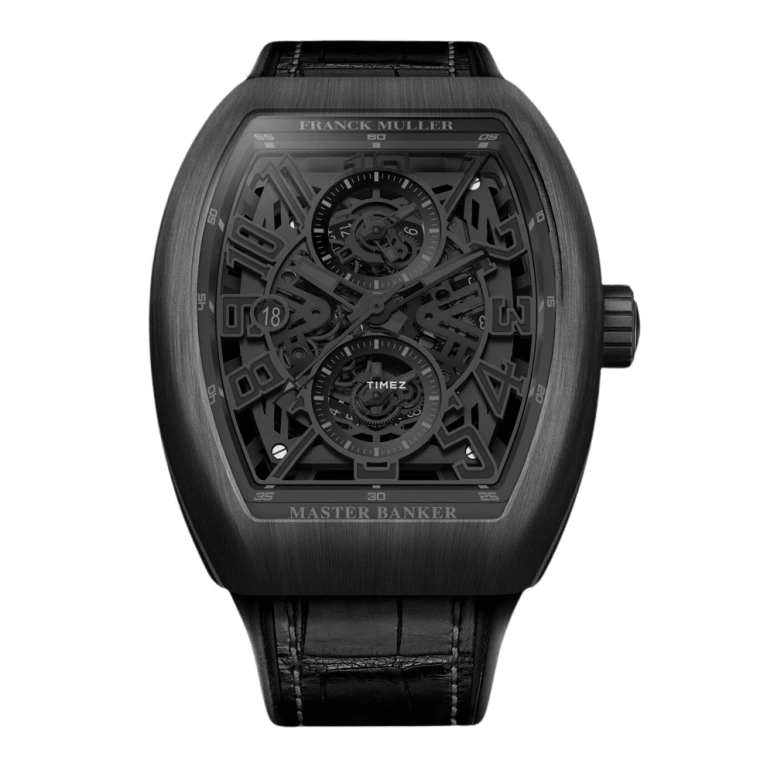 Franck Muller,Master Banker 45x53.70mm,45x53.70mm,Titanium,Black,Automatic,Day,Dule Time,V 45 MB SC DT SQT NR BR NR TT