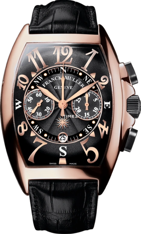 Franck Muller,Mariner 39.50x55.40mm,39.50x55.40mm,Rose Gold,Black,Automatic,60hours,In-house Caliber,8080 CC AT REL MAR