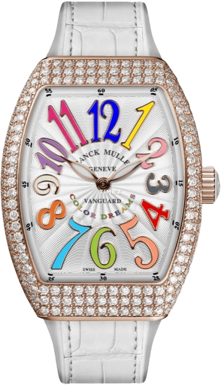 Franck Muller,Color Dreams 32x42.30mm,32x42.30mm,Rose Gold,Silver,Quartz,In-house Caliber,Sapphire,Crystal Glass,V 32 QZ COL DRM D BC 5N