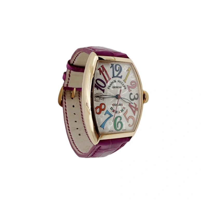 Franck Muller,Color Dreams 45x32mm,45x32mm,Rose Gold,White,Multi-Color,Automatic,42hours,Sapphire,5850 SC COL DRM 5N