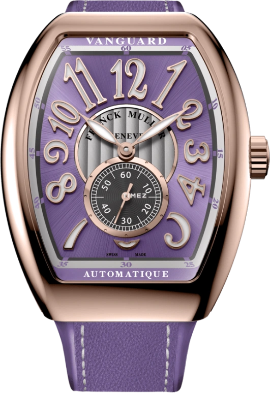 Franck Muller,VANGUARD 35x46.30mm,35x46.30mm,Rose Gold,Purple,Silver,Automatic,42hours,In-house Caliber,V 35 S S6 AT FO VIN VL