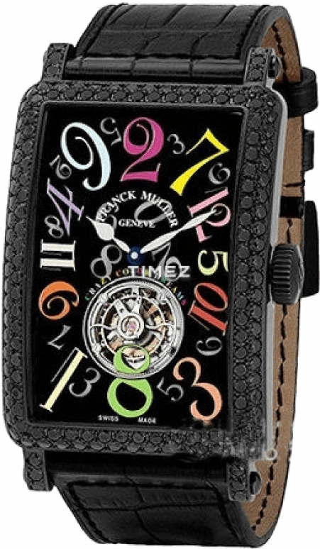 Franck Muller,LONG ISLAND 22.90x29.40mm,22.90x29.40mm,Stainless Steel,Black,Sapphire,Crystal Glass,Open,1350 T CH CODR NR D