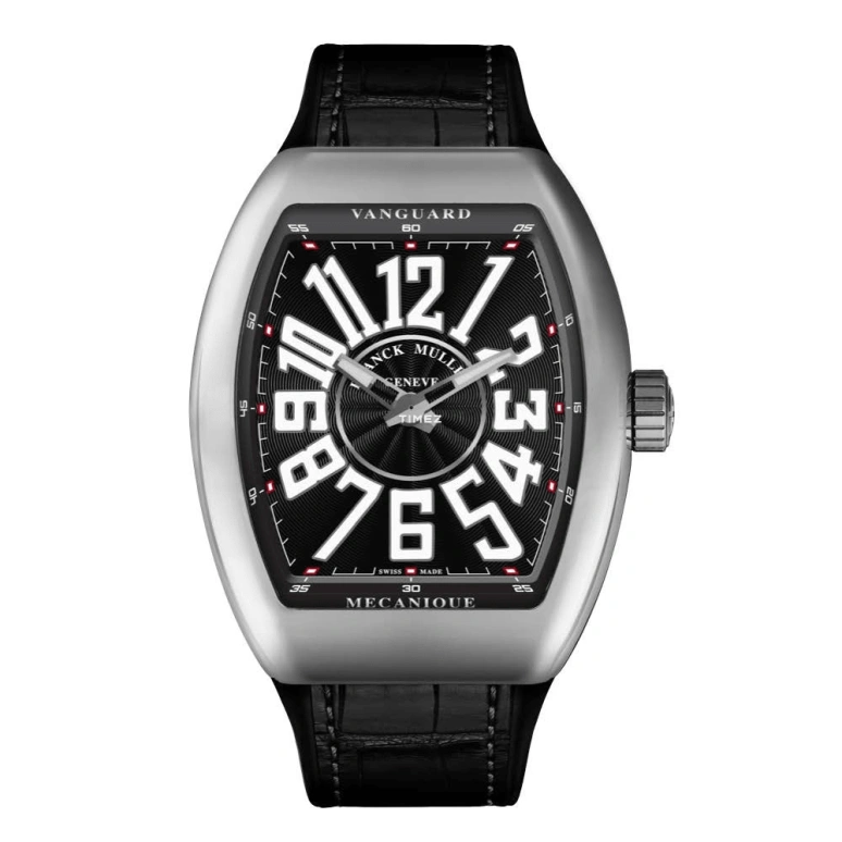 Franck Muller,VANGUARD 41x49.95mm,41x49.95mm,Stainless Steel,Black,White,Automatic,60hours,In-house Caliber,V 41 S NR AC