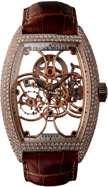 Franck Muller,CINTRÉE CURVEX 39.50x55.50mm,39.50x55.50mm,Rose Gold,Skeleton,Handwound,168hours,In-house Caliber,8880 B S6 SQT D 5N