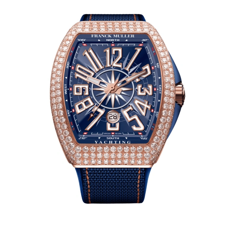 Franck Muller,Yachting 45x53.70mm,45x53.70mm,Rose Gold,Blue,Automatic,Day,42hours,V 45 SC DT YACHT D BL 5N