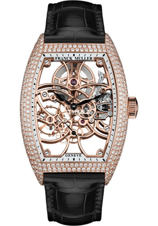 Franck Muller,CINTRÉE CURVEX 39.50x55.50mm,39.50x55.50mm,Rose Gold,Skeleton,Handwound,168hours,In-house Caliber,8880 B S6 SQT D 5N