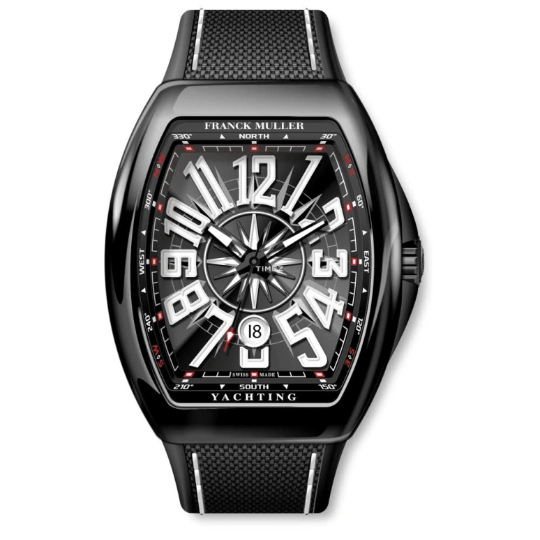 Franck Muller,Yachting 45x53.70mm,45x53.70mm,Ceramic,Black,White,Automatic,Day,42hours,V 45 SC DT YACHT CR NR NR CR