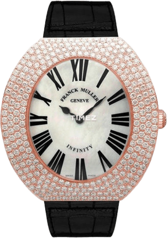 Franck Muller,Infinity 50x53mm,50x53mm,Rose Gold,Silver White,Sapphire,Crystal Glass,Setting,Diamonds,3650 QZ R D