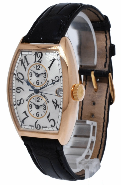 Franck Muller,Master Banker 32x45mm,32x45mm,Rose Gold,Silver,White,Automatic,Day,Dule Time,5850M MB