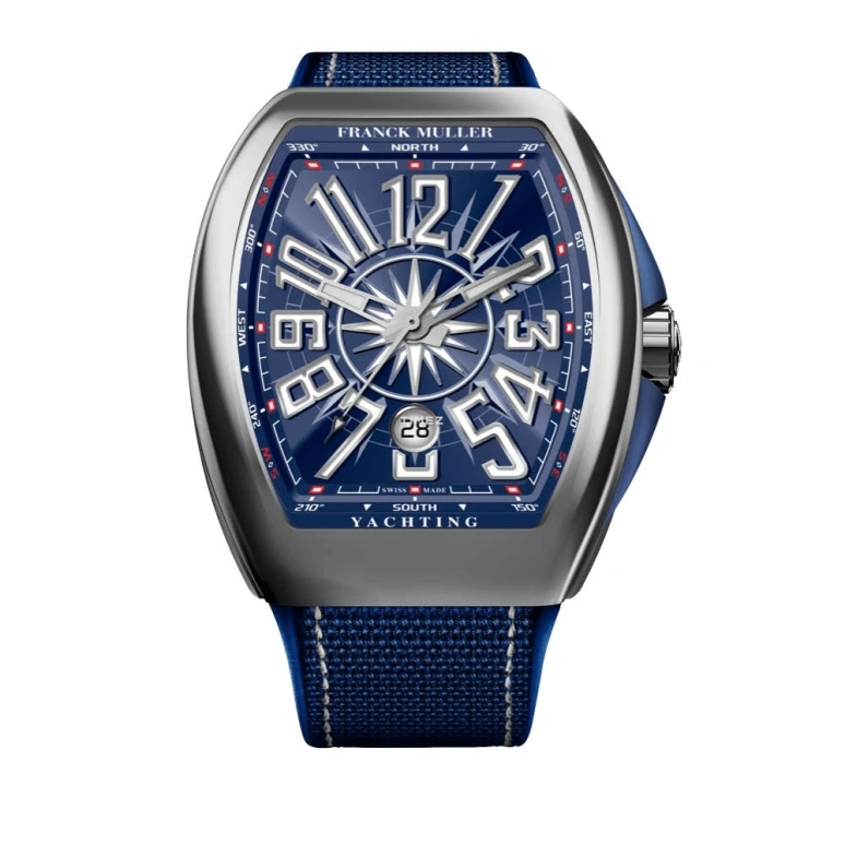 Franck Muller,Yachting 45x53.70mm,45x53.70mm,Stainless Steel,Blue,Automatic,Day,42hours,V 45 SC DT YACHT BL AC