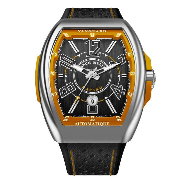 Franck Muller,VANGUARD 45x53.70mm,45x53.70mm,Stainless Steel,Black,Automatic,Day,42hours,45V SCDT ACRCG OR