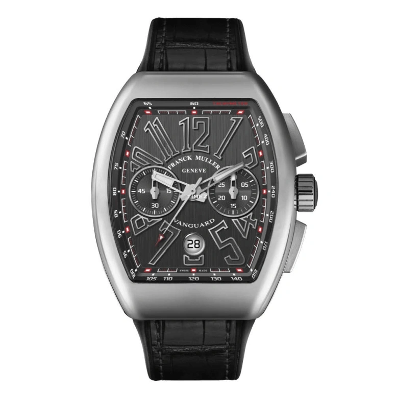 Franck Muller,VANGUARD 45x53.70mm,45x53.70mm,Stainless Steel,Grey,Automatic,Chronograph,Day,V 45 CC DT NR AC