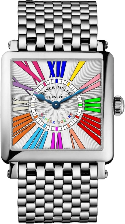 Franck Muller,MASTER SQUARE 32.70x40.70mm,32.70x40.70mm,Stainless Steel,Silver,Quartz,In-house Caliber,Sapphire,Crystal Glass,6002 M QZ COL DRM R O AC