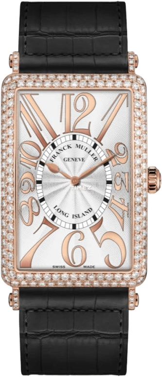 Franck Muller,LONG ISLAND 22.90x40.15mm,22.90x40.15mm,Rose Gold,Silver,Quartz,In-house Caliber,Sapphire,Crystal Glass,902 QZ REL D 5N