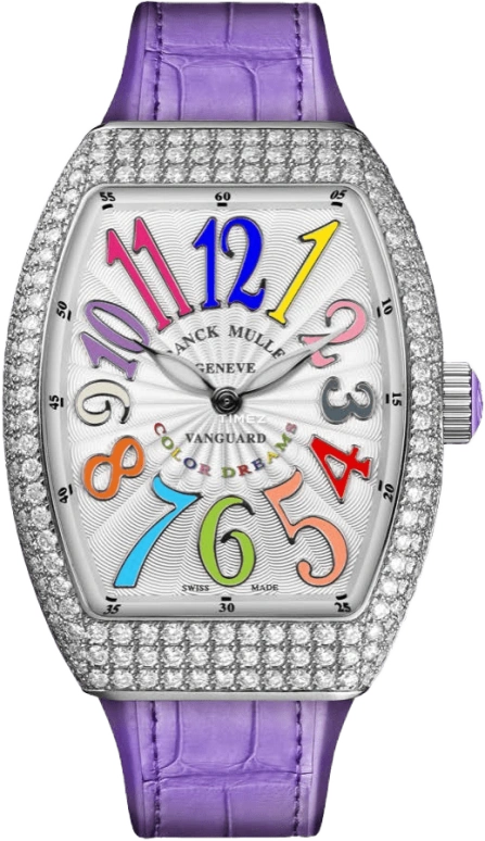 Franck Muller,Color Dreams 32x42.30mm,32x42.30mm,Stainless Steel,Silver,Quartz,In-house Caliber,Sapphire,Crystal Glass,V 32 QZ COL DRM D VL AC