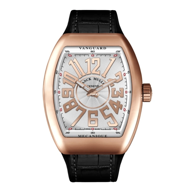 Franck Muller,VANGUARD 41x49.95mm,41x49.95mm,Rose Gold,Silver,Rose Gold,Automatic,60hours,In-house Caliber,V 41 S REL NR 5N