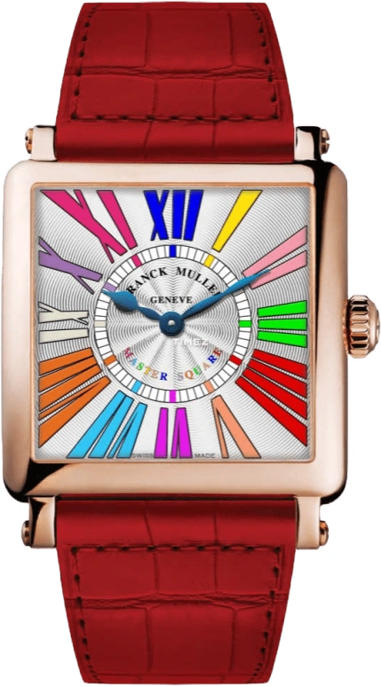Franck Muller,MASTER SQUARE 32.70x40.70mm,32.70x40.70mm,Rose Gold,Silver,Quartz,In-house Caliber,Sapphire,Crystal Glass,6002 M QZ COL DRM R 5N