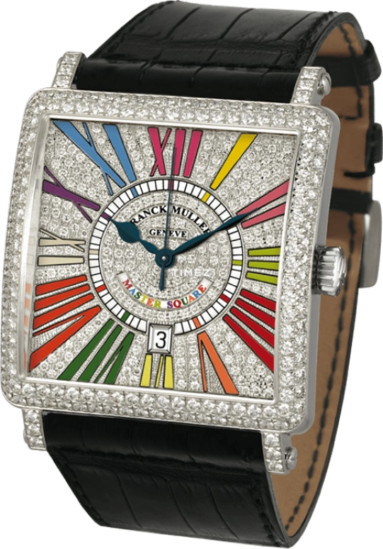 Franck Muller,Color Dreams 42.40x42.40mm,42.40x42.40mm,White Gold,White,Automatic,42hours,In-house Caliber,6000 K SC DT COL DRM R D CD