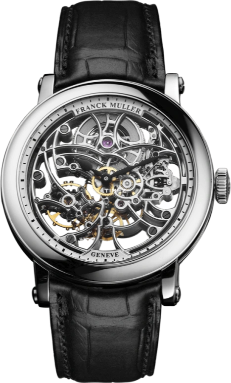 Franck Muller,MEN'S 45mm,45mm,Rose Gold,Skeleton,Sapphire,Crystal Glass,Rose Gold,Silver White,7042 B S6 SQT