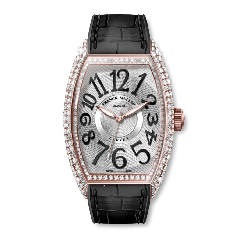 Franck Muller,CINTRÉE CURVEX 36x52.65mm,36x52.65mm,Rose Gold,Silver,Automatic,42hours,In-house Caliber,CX 36 SC AT D LD 5N 5N 5N