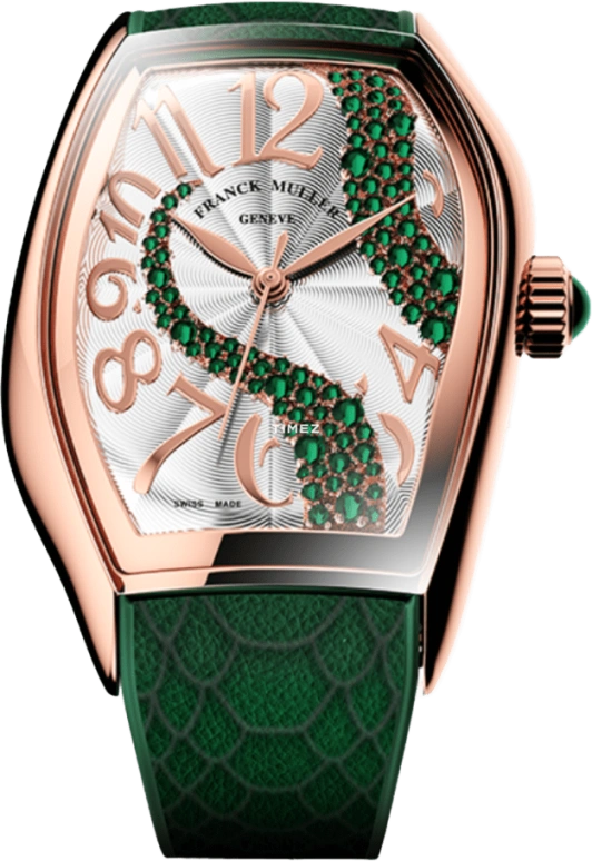 Franck Muller,Other ,Rose Gold,Silver,Green,Automatic,60hours,In-house Caliber,Snake,Silhouette CX Snake