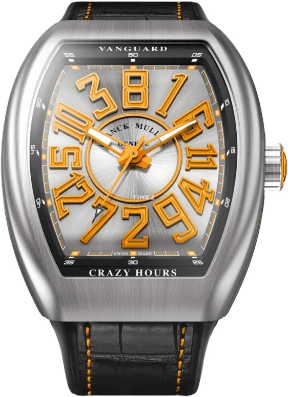 Franck Muller,Crazy Hours 45x53.70mm,45x53.70mm,Stainless Steel,Grey,Automatic,Jumping Seconds,Jumping Minutes,Jumping Hours,V 45 CH BR OR AC