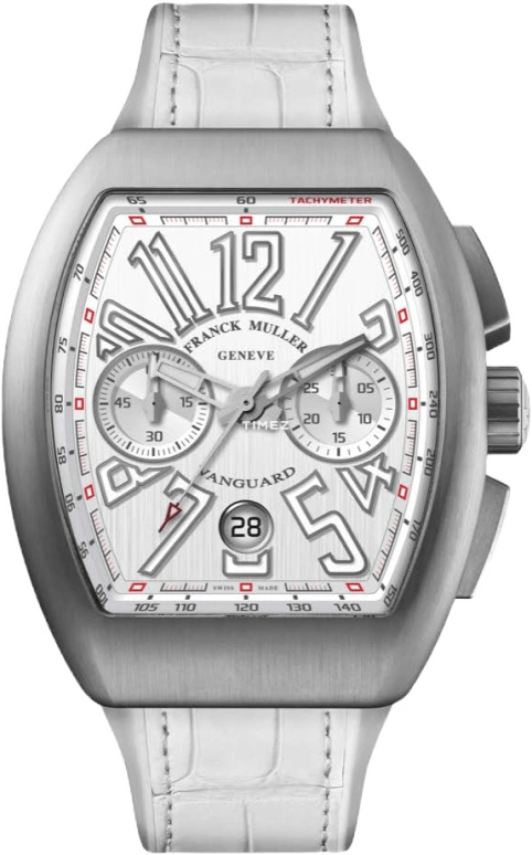 Franck Muller,VANGUARD 45x53.70mm,45x53.70mm,Stainless Steel,White,Automatic,Chronograph,Big Date,V 45 CC DT BR BC AC